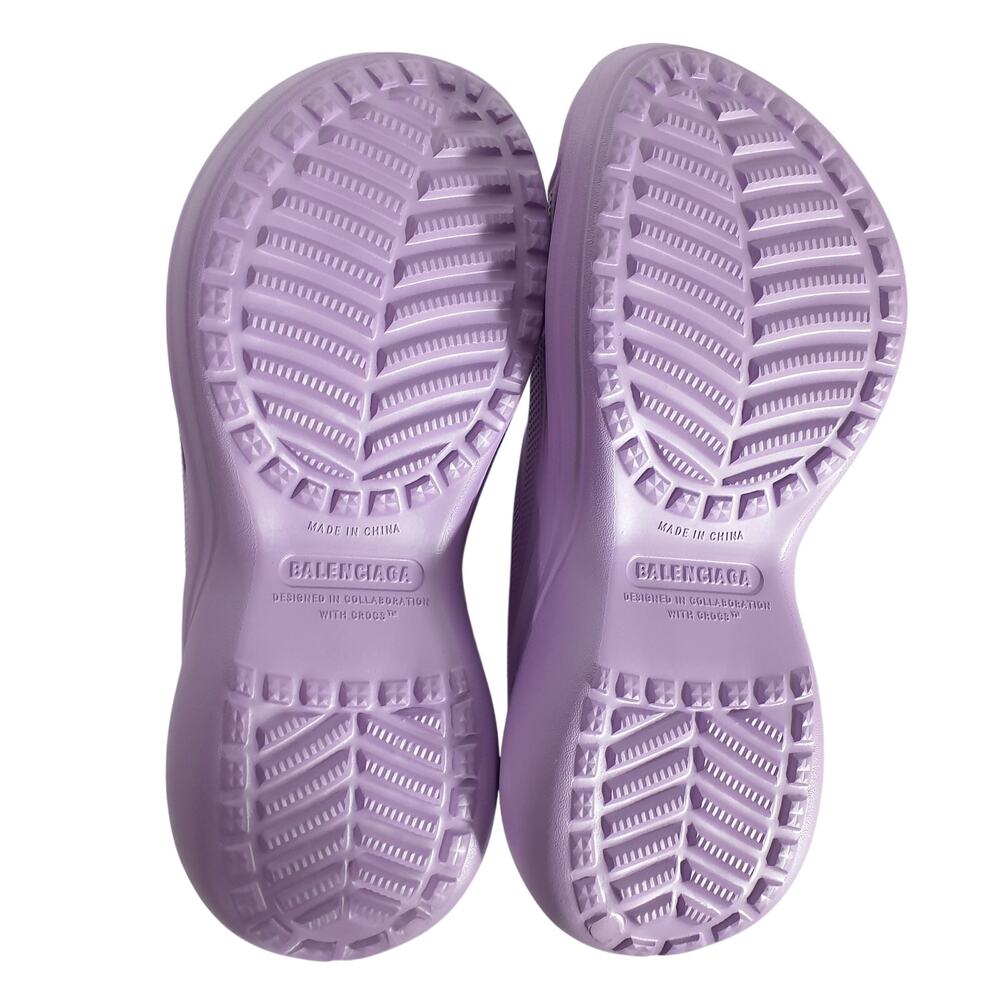 Balenciaga Platform Lilac Pool Crocs Slides Size 9 US / FR 39 NWT - Picture 6 of 6